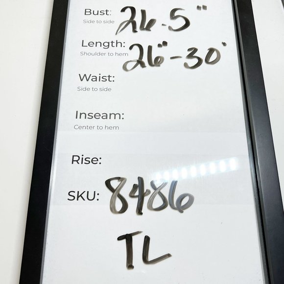 Tutu & Lilli S Black Satin Flowy Tunic Ruffle Hem Short Sleeves Round Neck - Picture 7 of 7